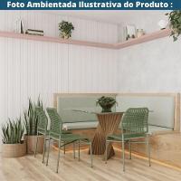 Kit 4 Cadeiras Empilhável Leme Fratini Aço Verde Assento E Encosto Trama De Corda Náutica Verde - 7