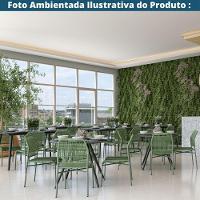 Kit 4 Cadeiras Empilhável Leme Fratini Aço Verde Assento E Encosto Trama De Corda Náutica Verde - 8