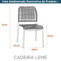 Kit 4 Cadeiras Empilhável Leme Fratini Aço Verde Assento E Encosto Trama De Corda Náutica Verde - 10