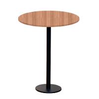 Mesa Pisa Beta Bistrô Fratini 107,50cm (a) Disco Redondo Preto Tampo Mdp Redondo Noce Nat 80cm (l) - 1