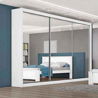 Guarda Roupa Casal Toronto 2 Portas Correr 6 Gavetas Branco Acetinado Móveis Europa