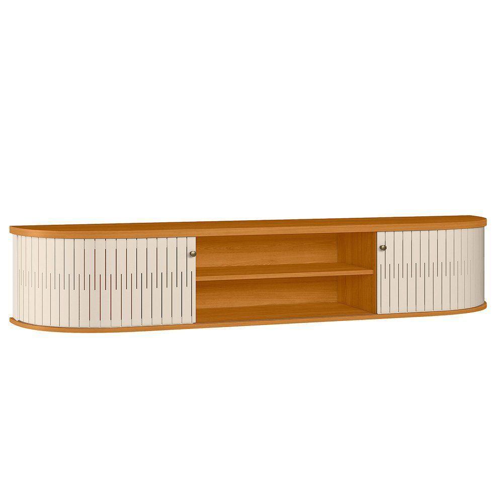 Rack Suspenso Para Sala Algarve - 7 Decor Cinamomo E Off White - 3