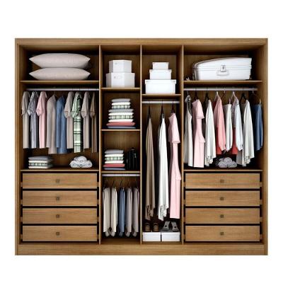 Guarda Roupa Casal Robust Plus 6 Portas Bater 8 Gavetas Cumaru MDF Móveis Novo Horizonte