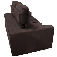 Sofá Para Sala Reclinavel Price 180cm Veludo Chocolate Chocolate