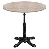 Base De Mesa Apus Em Ferro Preto 75 Cm (alt) Tampo Mdp Redondo Castanheira 80cm (larg) X 2,5cm Alt - 2