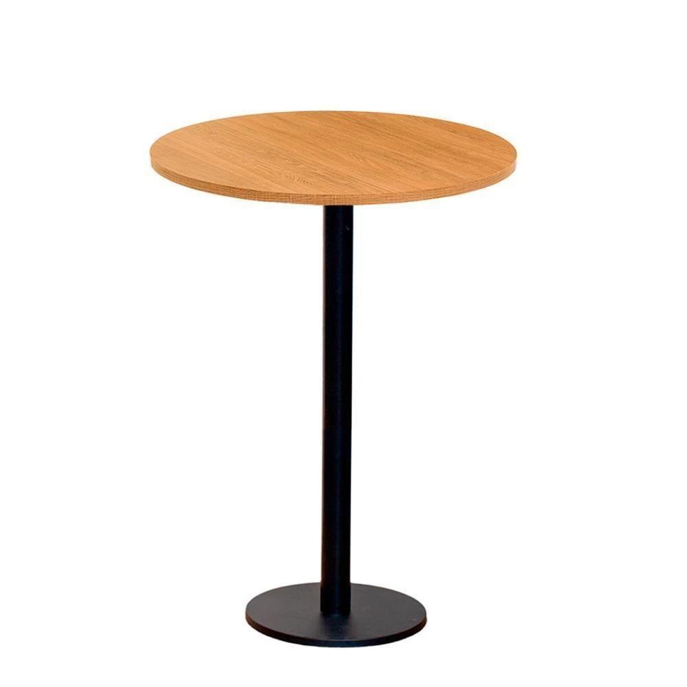 Mesa Pisa Beta Bistrô Fratini 107,50cm (a) Disco Redondo Preto Tampo Mdp Redondo Samba 60cm (l) - 1