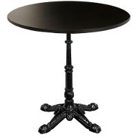 Base De Mesa Apus Em Ferro Preto 75 Cm (alt) Tampo Mdp Redondo Preto 70 Cm (larg) X 2,5 Cm (alt) - 1