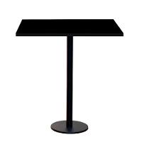 Mesa Pisa Beta Bistrô Fratini 107,50cm (a) Disco Redondo Preto Tampo Mdp Quadrado Preto 80cm( L) - 1