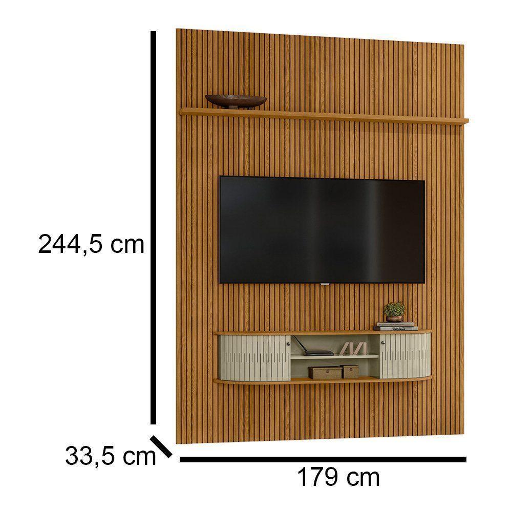 Combo Home Suspenso + Painel Para Tv 60 Polegadas New Monte Carlo - 7 Decor Cumaru E Opala - 3