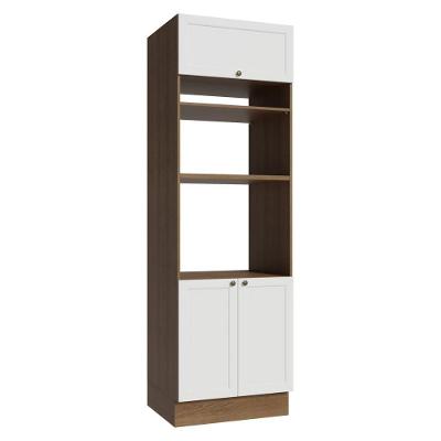 Torre Quente 70 Cm 3 Portas Vik Madesa Rustic/branco