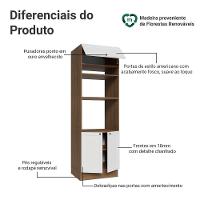 Torre Quente 70 Cm 3 Portas Vik Madesa Rustic/branco - 7
