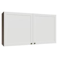 Armário Aéreo 120 Cm 2 Portas Vik Madesa Rustic/branco - 1