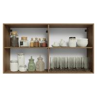 Armário Aéreo 120 Cm 2 Portas Vik Madesa Rustic/branco