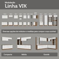 Armário Aéreo 120 Cm 2 Portas Vik Madesa Rustic/branco - 9