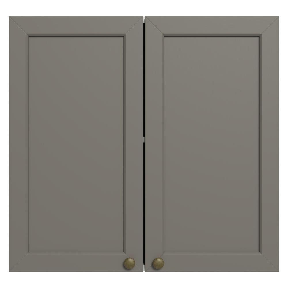 Armário Aéreo 70 Cm 2 Portas Vik Madesa Branco/cinza - 10