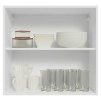 Armário Aéreo 70 Cm 2 Portas Vik Madesa Branco/cinza