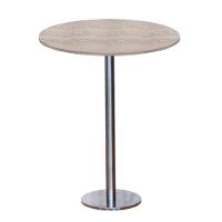 Mesa Pisa Beta Bistrô Fratini 107,50cm (a) Disco Redondo Inox Tampo Mdp Redondo Castanheira 80cm (l) - 1