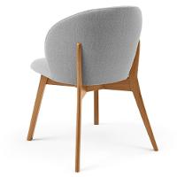 Kit 02 Cadeiras De Jantar E Estar Living Estofada Mia L02 Bouclê Cinza - Lyam Decor - 7