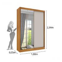 Guarda Roupa Solteiro Com Espelho 2 Portas 2 Gavetas - Roma-cinamomo - Tcil Móveis - 2