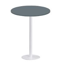 Mesa Pisa Beta Bistrô Fratini 107,50cm (a) Disco Redondo Branco Tampo Mdp Redondo Grafito 70cm (l) - 1