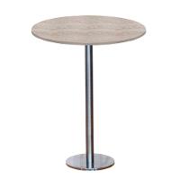 Mesa Pisa Beta Bistrô Fratini 107,50cm (a) Disco Redondo Inox Tampo Mdp Redondo Castanheira 70cm (l) - 1