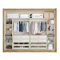 Guarda Roupa Casal Com Espelho 2 Portas 4 Gavetas - Creta-amêndoa-off White - Móveis Europa - 5