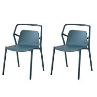 Kit 2 Cadeiras Empilhável Enjoy Rivatti 53 Cm (largura) Polipropileno (pp) Azul Aura Com Proteção Uv - 1