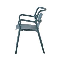 Kit 2 Cadeiras Empilhável Enjoy Rivatti 53 Cm (largura) Polipropileno (pp) Azul Aura Com Proteção Uv - 7