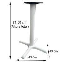 Mesa ômega Ferro Branco 74 Cm (alt) Base Em X Tampo Mdp Redondo Grafito 60 Cm (larg) X 2,50 Cm (alt)