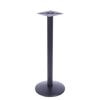 Mesa Bistrô Zeta Ferro Preto 111,50 Cm Alt Base Disco Tampo Mdp Redondo 60 Cm Larg X 2,50 Cm Samba - 2