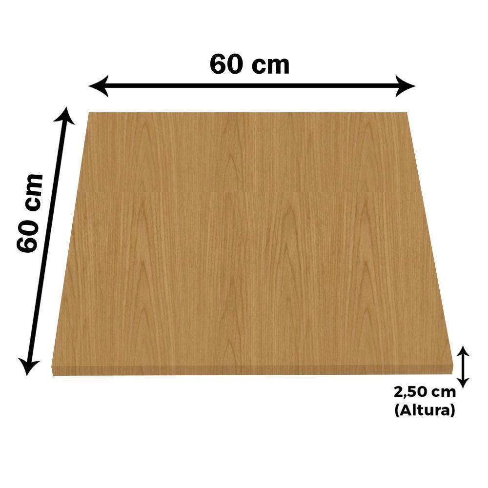 Base De Mesa Apus Em Ferro Preto 75 Cm (alt) Tampo Mdp Quadrado Samba 60cm (larg) X 2,5cm Alt - 6