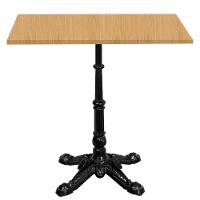 Base De Mesa Apus Em Ferro Preto 75 Cm (alt) Tampo Mdp Quadrado Samba 60cm (larg) X 2,5cm Alt - 1