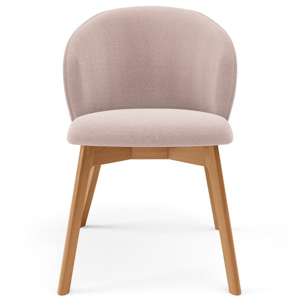 Kit 02 Cadeiras De Jantar E Estar Living Estofada Mia L02 Bouclê Rosê - Lyam Decor - 3