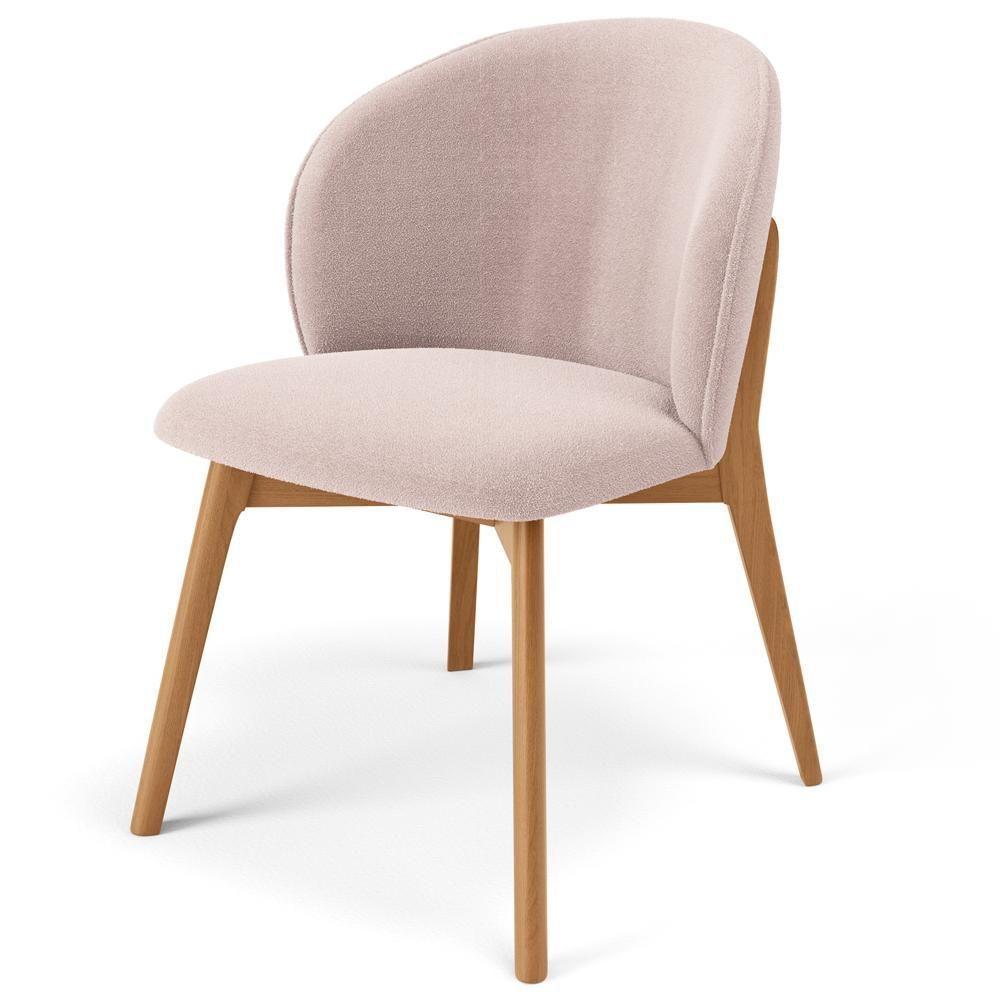 Kit 02 Cadeiras De Jantar E Estar Living Estofada Mia L02 Bouclê Rosê - Lyam Decor - 7