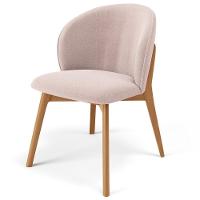 Kit 02 Cadeiras De Jantar E Estar Living Estofada Mia L02 Bouclê Rosê - Lyam Decor - 7