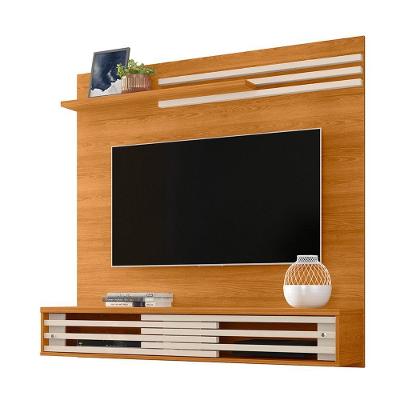 Painel Bancada Suspensa Para Tv 60 Polegadas Frizz Sublime - 7 Decor Cinamomo E Off White