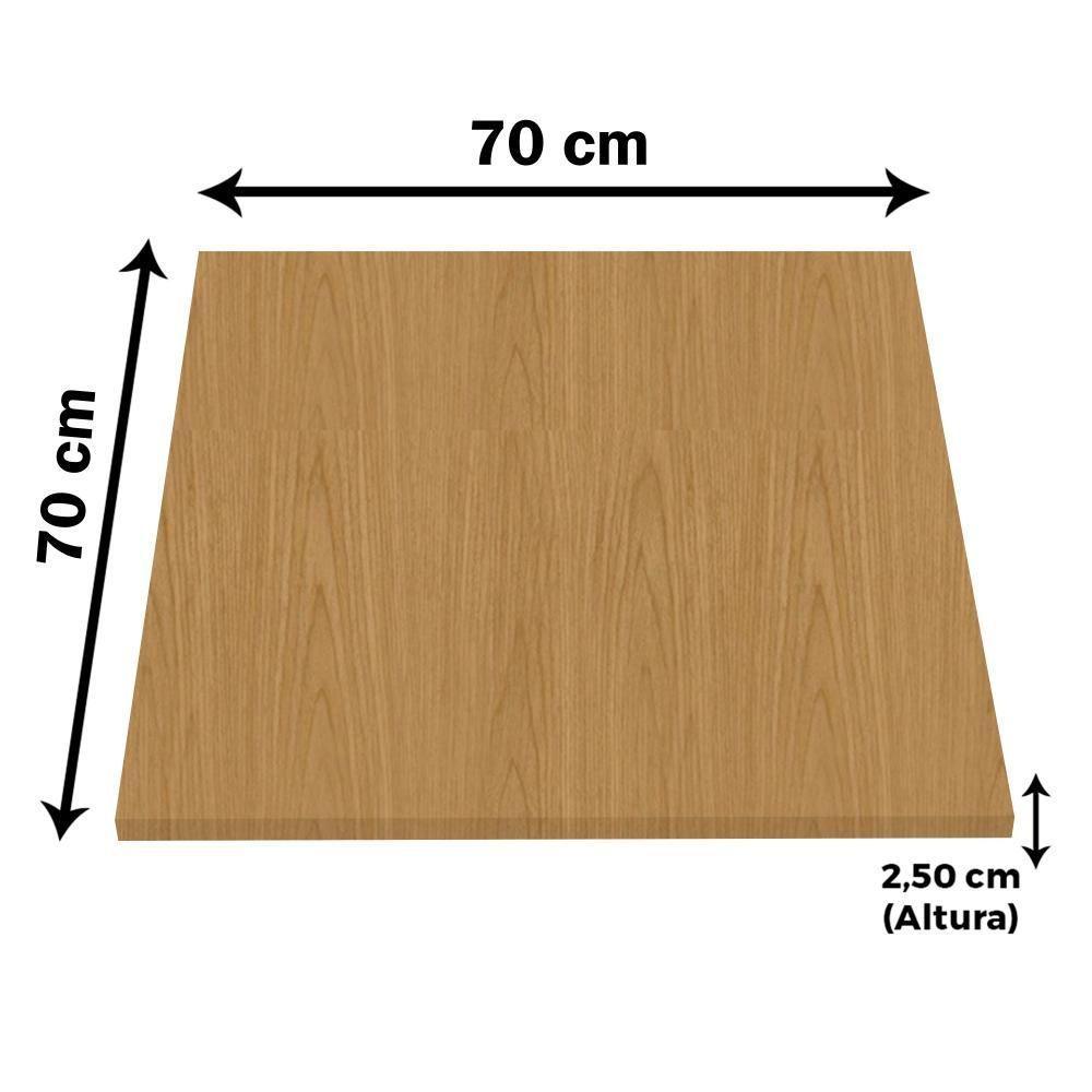 Mesa Pisa Beta Bistrô Fratini 107,50cm (a) Disco Redondo Preto Tampo Mdp Quadrado Samba 70cm (l) - 5