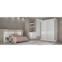 Guarda Roupa Solteiro 2 Portas 3 Gavetas - Virtus -branco - Móveis Novo Horizonte - 1