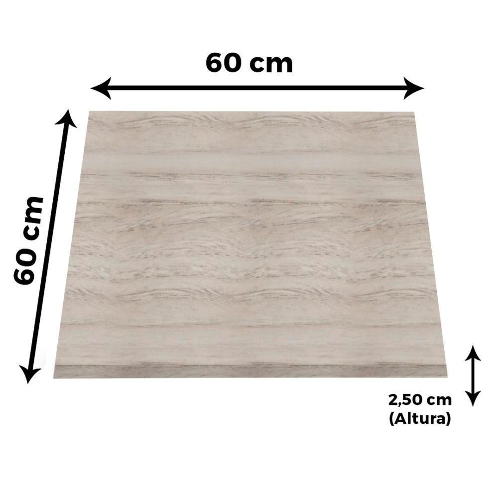 Base De Mesa Apus Em Ferro Preto 75 Cm (alt) Tampo Mdp Quadrado Castanheira 60cm (larg) X 2,5cm Alt - 5