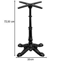 Base De Mesa Apus Em Ferro Preto 75 Cm (alt) Tampo Mdp Quadrado Castanheira 60cm (larg) X 2,5cm Alt