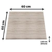 Base De Mesa Apus Em Ferro Preto 75 Cm (alt) Tampo Mdp Quadrado Castanheira 60cm (larg) X 2,5cm Alt - 5