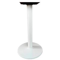 Mesa Zeta Ferro Branco 75 Cm (alt) Disco Redondo Tampo Mdp Redondo 80 Cm Larg X 2,5 Cm Alt Samba - 2