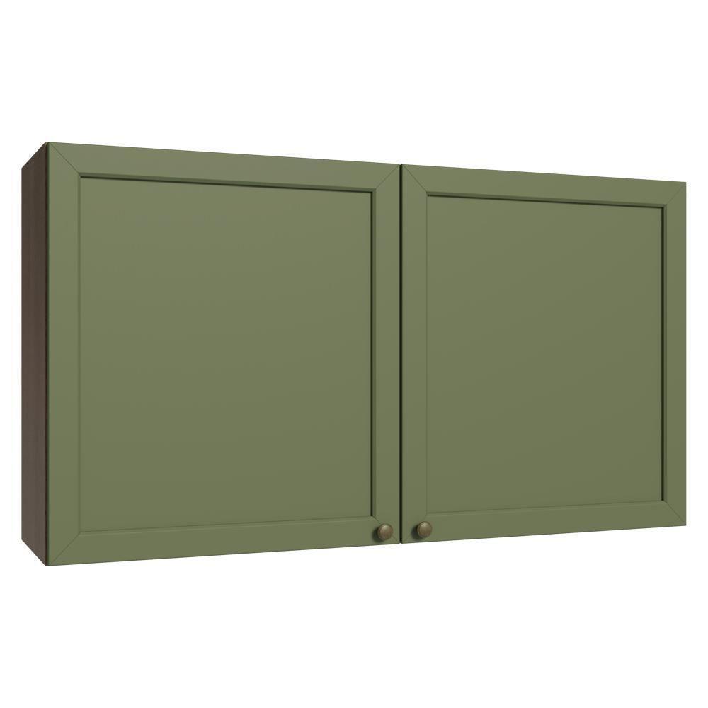 Armário Aéreo 120 Cm 2 Portas Vik Madesa Rustic/verde - 1