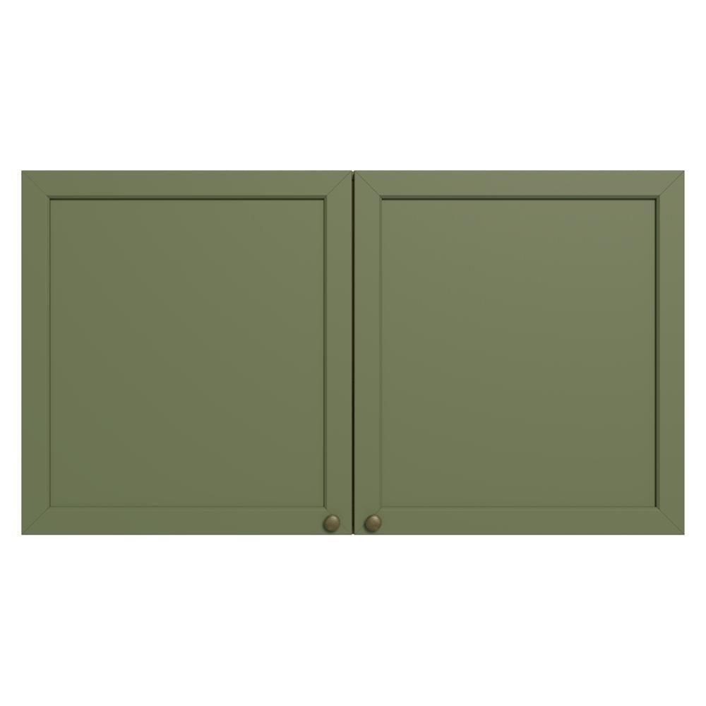 Armário Aéreo 120 Cm 2 Portas Vik Madesa Rustic/verde - 10