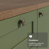 Armário Aéreo 120 Cm 2 Portas Vik Madesa Rustic/verde - 6