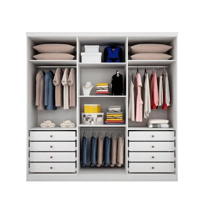 Guarda Roupa Casal Messina 6 Portas de Bater 8 Gavetas branco 100% MDF