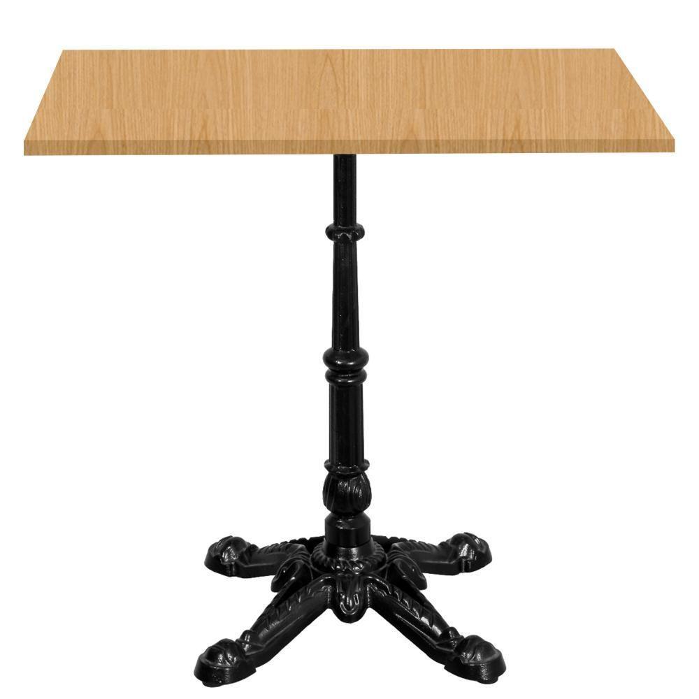 Base De Mesa Apus Em Ferro Preto 75 Cm (alt) Tampo Mdp Quadrado Samba 70cm (larg) X 2,5cm Alt - 1