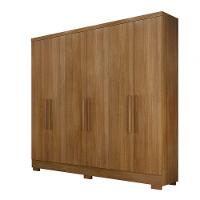 Guarda Roupa Solteiro Com Pés 6 Portas 4 Gavetas - Milly-cumaru - Móveis Novo Horizonte - 2