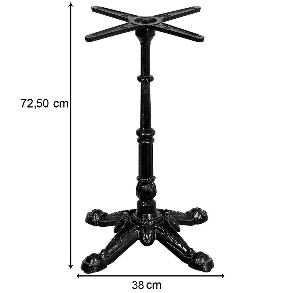 Base De Mesa Apus Em Ferro Preto 75 Cm (alt) Tampo Mdp Redondo Walnut 60 Cm (larg) X 2,50 Cm (alt) - 5
