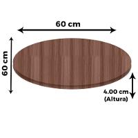 Base De Mesa Apus Em Ferro Preto 75 Cm (alt) Tampo Mdp Redondo Walnut 60 Cm (larg) X 2,50 Cm (alt) - 6